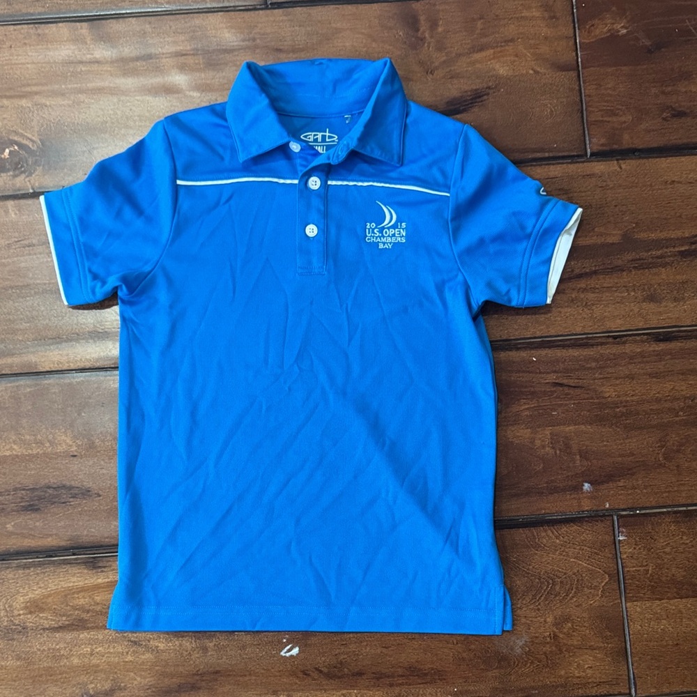 Kids Blue Polo Golf Shirt S